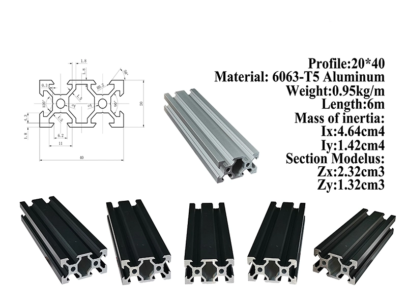 Anodized Mill Finished Powder Coating Wood Grain Extrusion Aluminum Profiles for Windows and Doors