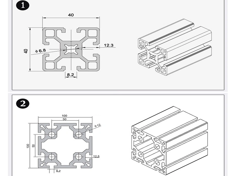 Anodized Mill Finished Powder Coating Wood Grain Extrusion Aluminum Profiles for Windows and Doors