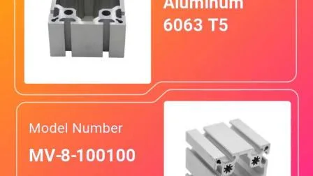 6061 굽힘 기계용 고체 ​​양극 처리된 산업용 T-슬롯 T-레일 알루미늄 소재 프로파일